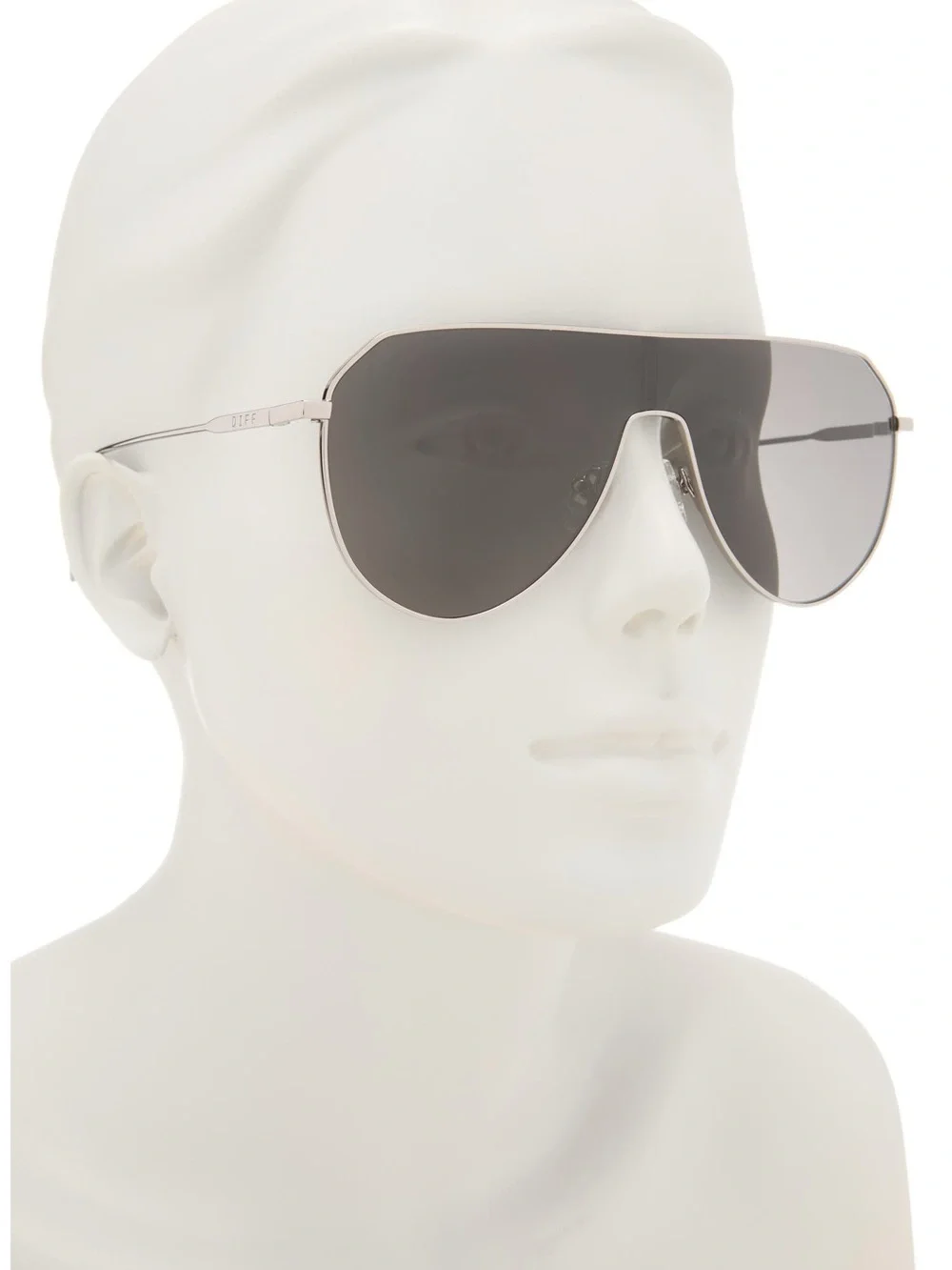 *NWT* DIFF Dash 134mm Shield Sunglasses in Gunmetal Grey